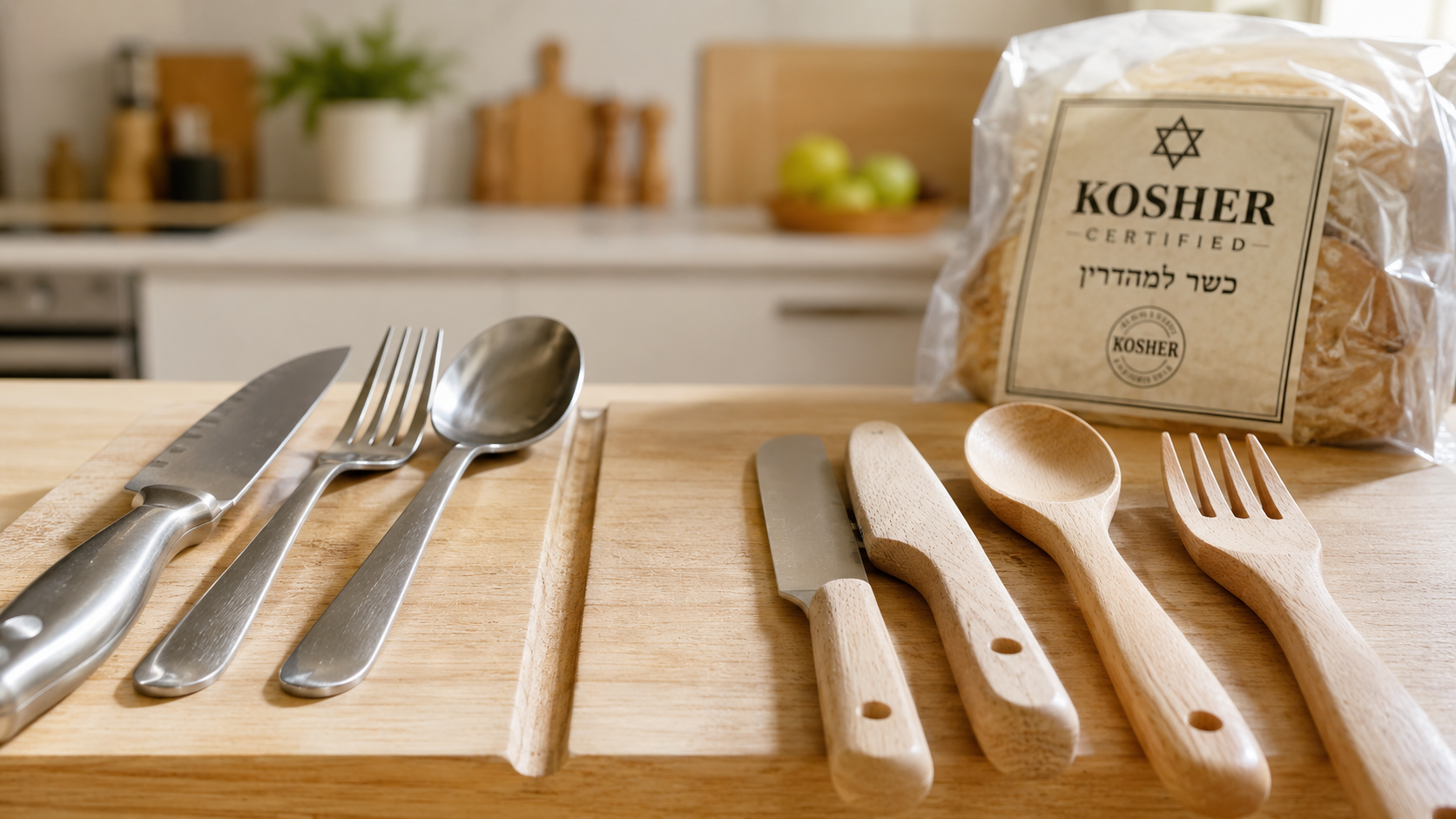 Cuisine cachère — ustensiles séparés, étiquette de certification